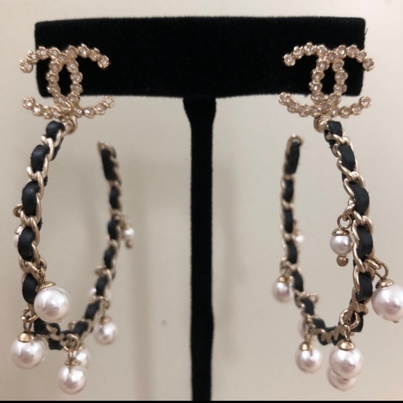 CHANEL Jewelry - Chanel Authenthic Crystal and Pearl Earrings